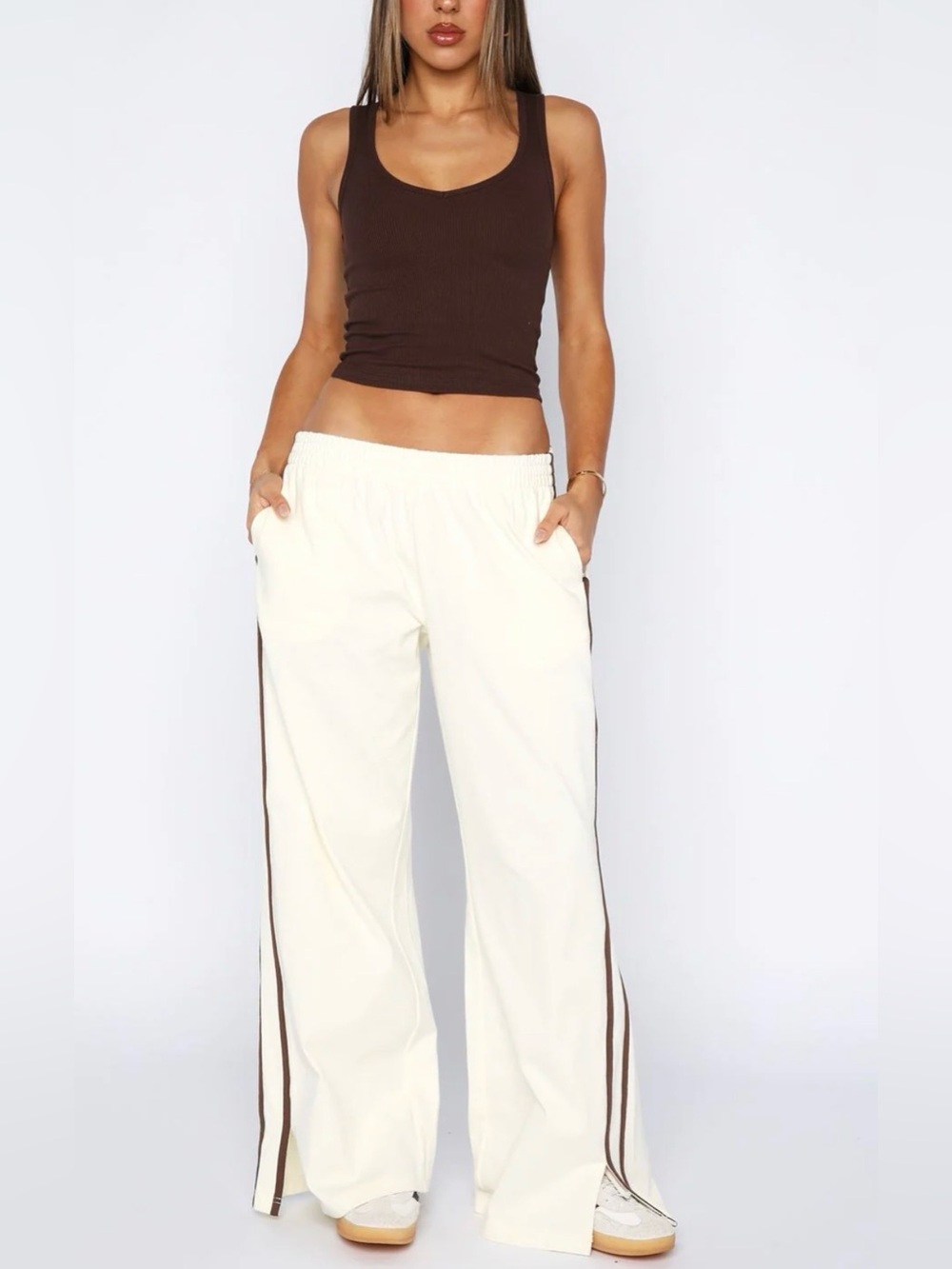NWT White Fox Make Me Promises Pants Cream womens medium - Picture 14 of 14